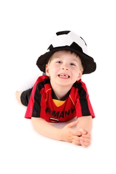 laughing football fan