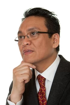 Portrait of businessman thinking