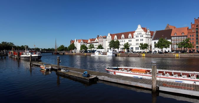 Lübeck- Panorama on the Untertrave