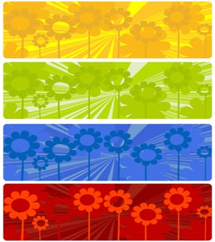 Four web banners