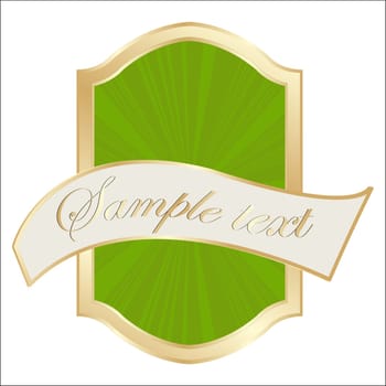 Gold frame label