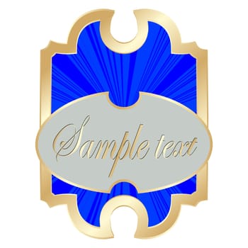 Gold frame label