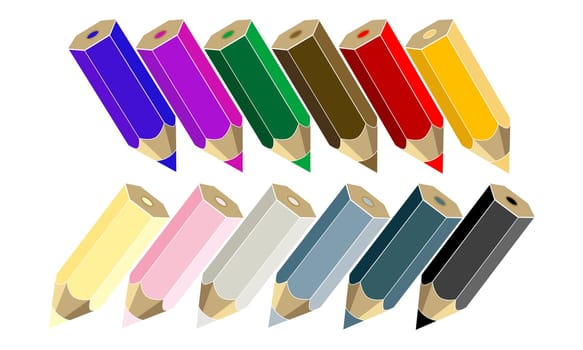 colorful pencils