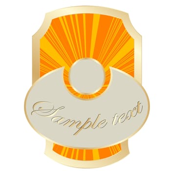 Gold frame label