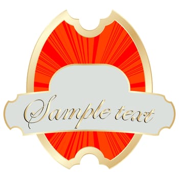 Gold frame label