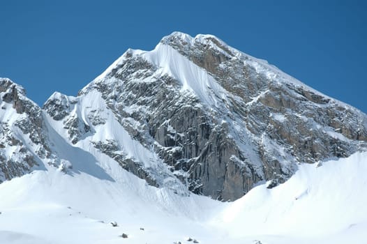Rocky massif on the Arlberg