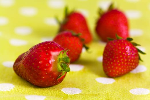 Fresh strawberries,macro shot