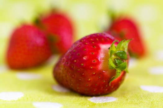 Fresh strawberries,macro shot