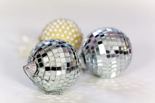 Christmas baubles,silver