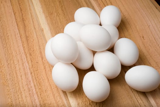 Pile of whole eggs