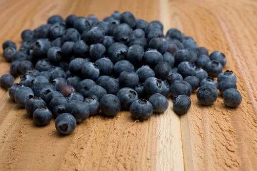 Blueberries on cedar planks