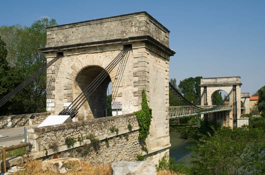 Historic bridge in Arles in France