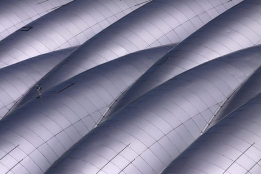 Roof construction made of aluminium