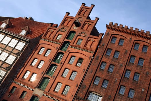 Warehouses in brick Gothic style