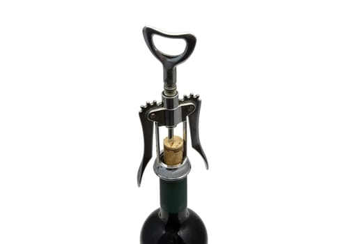 Wine and corkscrew