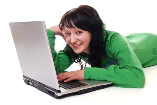 Young woman with laptop