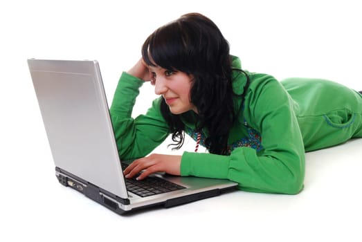 Young woman with laptop
