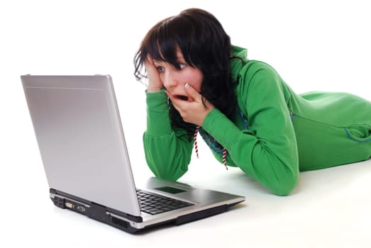 Young woman with laptop