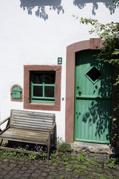 Entrance door to farmhouse