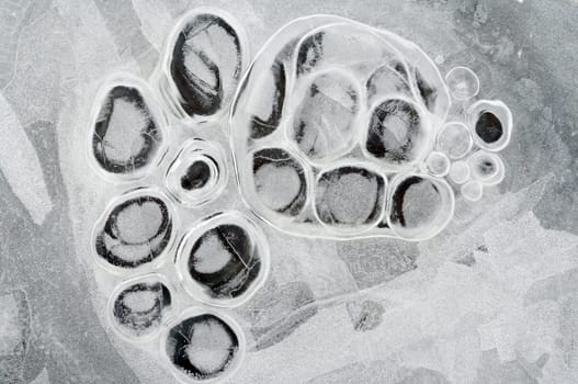 texture of ice - frozen bubbles