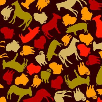 farm animals silhouettes