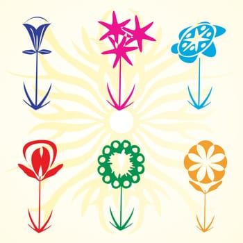 Retro flowers