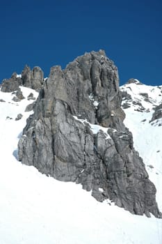 Rocky massif on the Arlberg