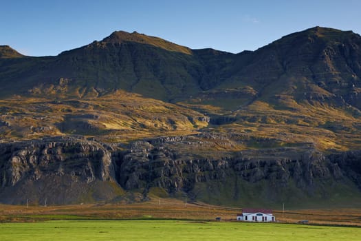 Landscape view in the east of Iceland