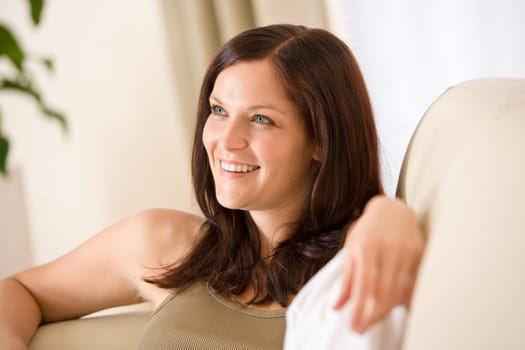 Young woman relax in lounge