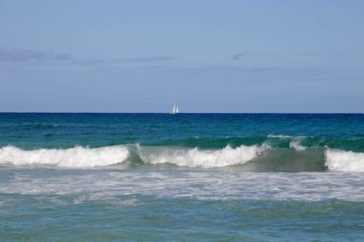 Sailboat on the sea
