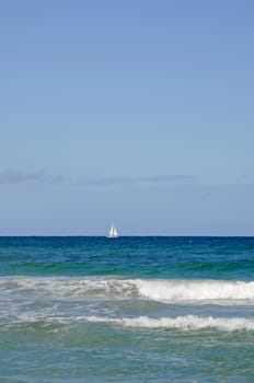 Sailboat on the sea