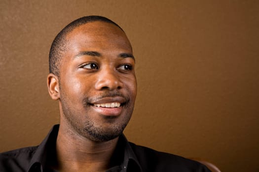 Happy black man