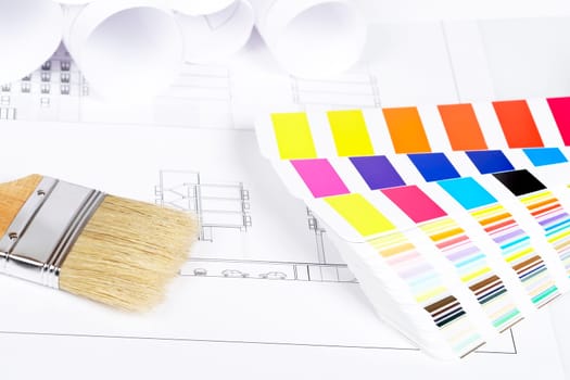 Paintbrush and color guide