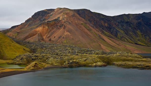 Crater lake in Landmannalaugar, Iceland