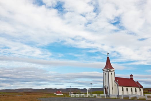Lutheran church in Kopasker village, Northern Iceland
