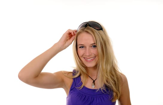Young woman with sun glasses