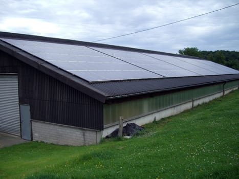 Solar panels on a stable
