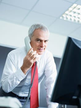 mature businessman in office