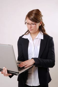 Businesswoman with laptop