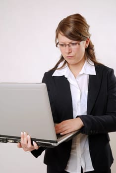 Businesswoman with laptop