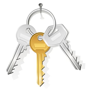 Keys hanging on nail
