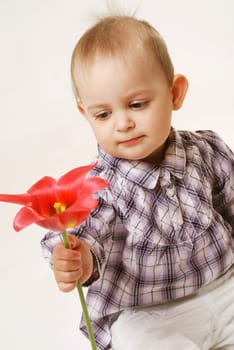 Girl in tulip