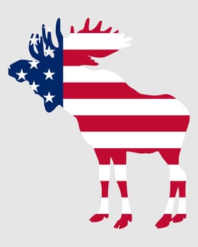 Moose USA Flag