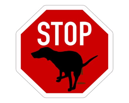 Stop Sign Dog Excrement