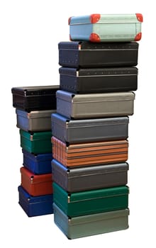 suitcases isolated