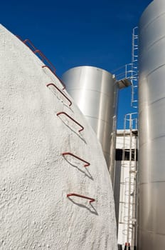 Tanks in a winery