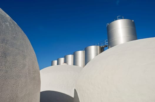 Tanks in a winery