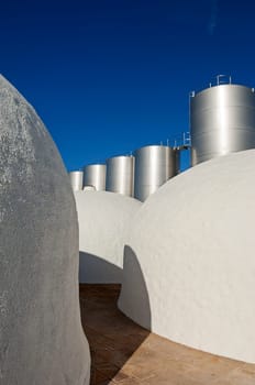 Tanks in a winery