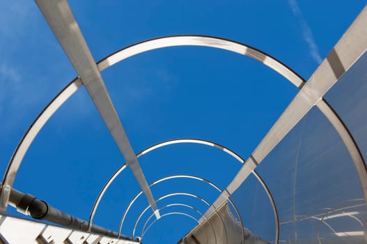 Stainless steel stairway