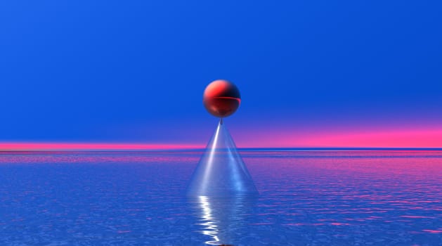 Peaceful red ball